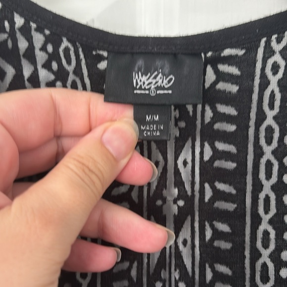 Mossimo black burnout racer back sheet tank top size M ASO Lydia Martin - Picture 2 of 5